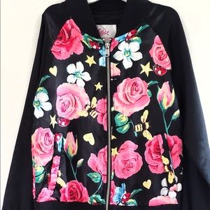 Justice Satin Bomber Jacket